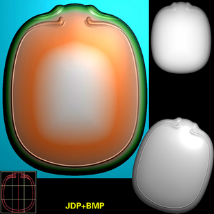 jdp格式精雕图904鼓面素面牌平安无事牌挂件JDP浮雕图BMP灰度图