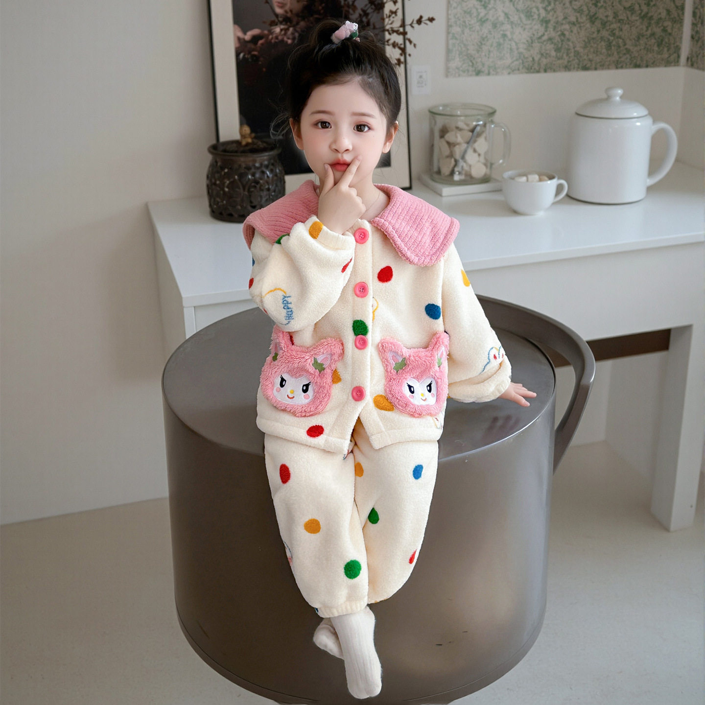 2025年冬季新款女童家居服套装
