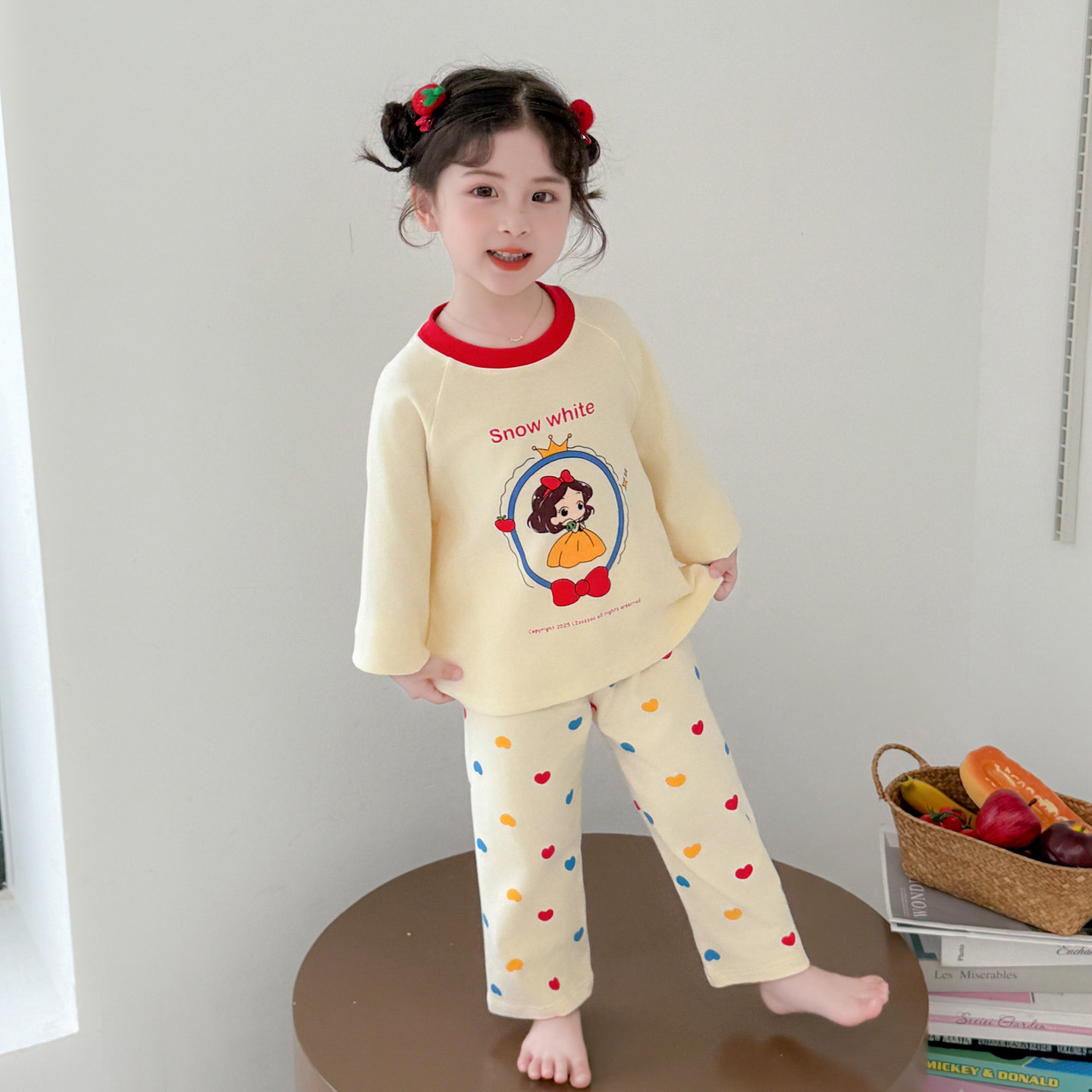 儿童睡衣女童春秋季纯棉家居服2026新款女孩宝宝全棉长袖秋衣