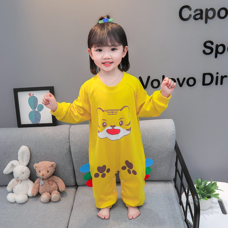 儿童连体睡衣春秋冬季女童家居爬