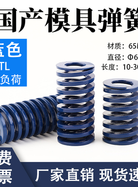 模具弹簧压簧蓝色国产高强度扁线压缩矩形弹簧TF五金冲压模具弹簧