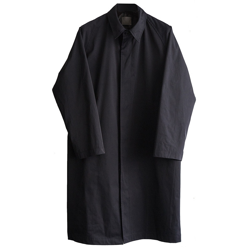 WALKING UNCLE SPRING AND AUTUMN BALMAKEN COAT KOREAN VERSION LOOSE LONG OVER-THE-KNEE WINDBREAKER JACKET BOYS HIGH-END SENSE