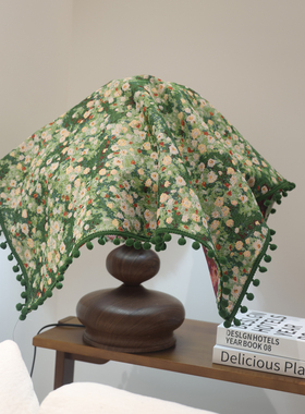 绿色茶几餐桌打印机防尘罩咖啡机立柱空调方巾台灯罩防灰万能盖布