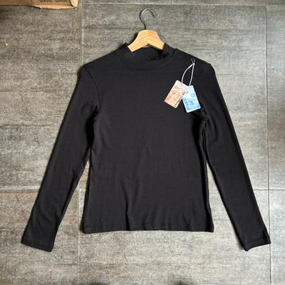 不褪换 *慕代工厂秋冬女羊绒棉莫代尔混纺中领长袖T恤打底衫秋衣