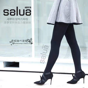 韩国Salua200M450M700M压力打底 美腿塑形提臀保暖加热卷绒连裤袜