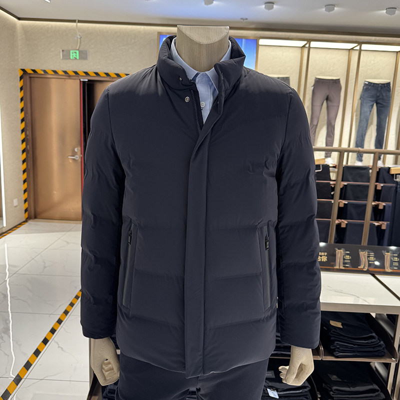 【2色】雅戈尔男士羽绒服纯色微弹立领辑行鹅绒内胆外套415738FLA