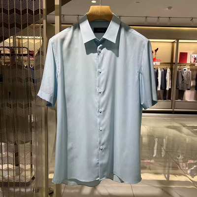 雅戈尔全天丝纯色修身衬衫110878