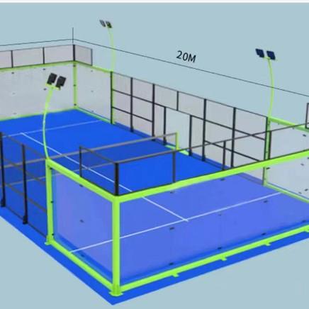 出口全景款板式网球场地 草坪多选Padel court 室内外体育运动场