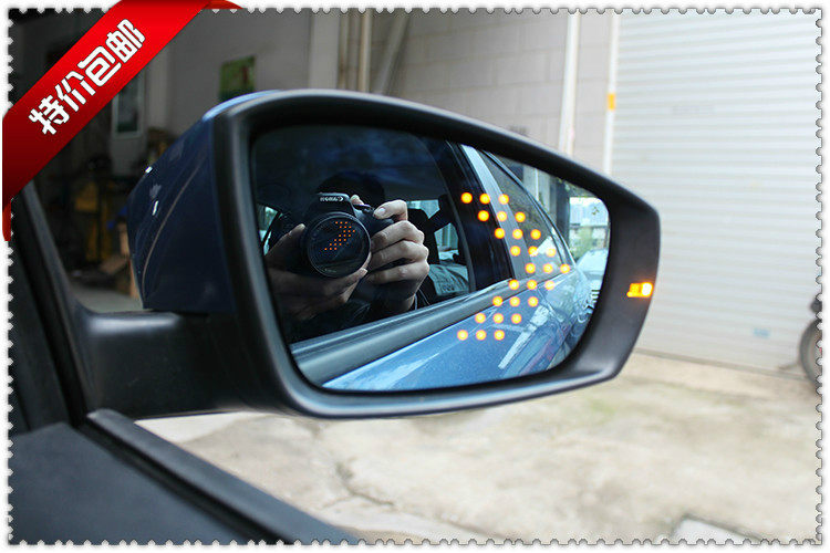 欧耶儿 POLO凌渡蔚领探歌多曲面大视野防眩目流光LED蓝镜后视镜片