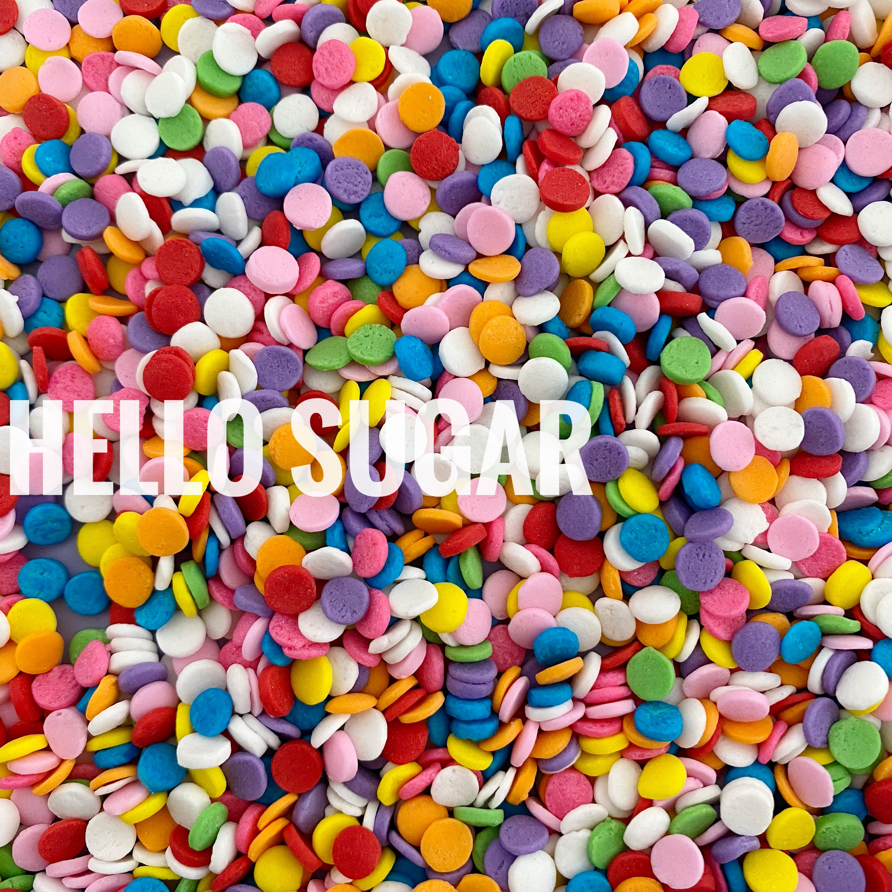 HelloSugar 彩色圆片 五彩混合圆形糖珠切片糖糖片INS风蛋糕装饰