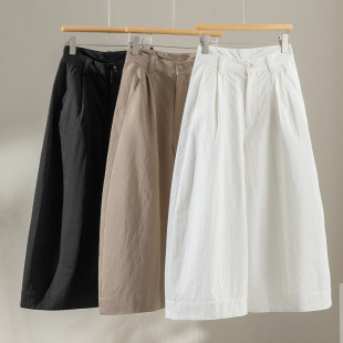阔腿裤七分裤女宽松显瘦遮肉百搭休闲裤女款小个子春夏新款裤子