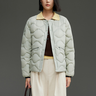 轻薄白鹅绒羽绒服女新款保暖外套