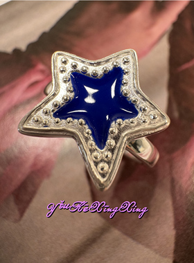 有颗星星女S925银甜酷星星戒指