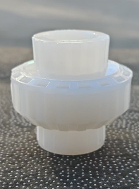 【高品质】PVDF由令活接头 白色塑料管道DN15/203240由令由任配件