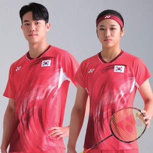 现货特价！韩国YONEX尤尼克斯大赛服羽毛球服男女款吸汗速干短袖