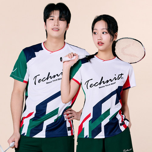 2025春夏新品Technist韩国羽毛球服男款女款运动短袖速干吸汗T恤