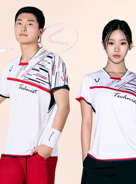 2025春夏新品Technist韩国羽毛球服男款女款运动短袖速干吸汗T恤