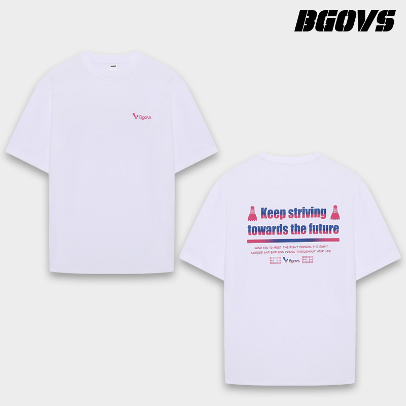 2026韩国春夏新品BGOVS羽毛球服男女同款休闲速干轻薄T恤运动短袖