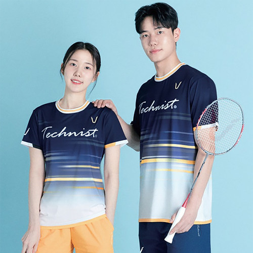 2024夏季新品韩国Technist羽毛球服男女运动短袖速干吸汗透气上衣