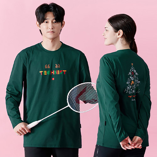 2024新品Technist韩国羽毛球服男女同款情侣时尚长袖运动上衣速干