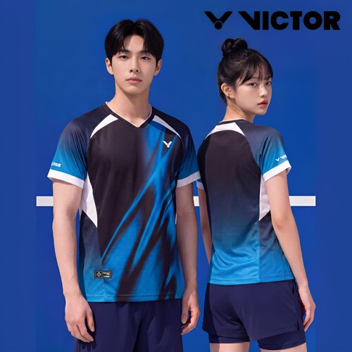 2026秋冬新品VICTOR威克多韩国胜利羽毛球服男女吸汗短袖速干T恤