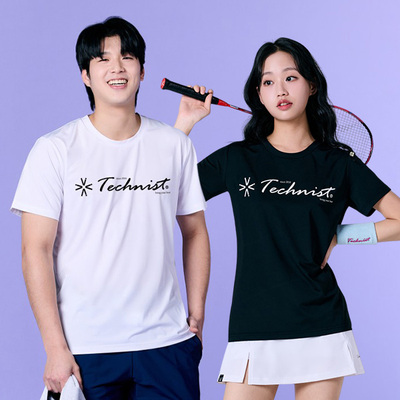 25春夏新品 Technist韩国羽毛球服男女同款运动短袖速干基础款T恤