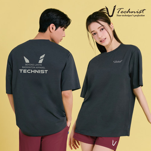 2026春夏新品Technist韩国羽毛球服男女同款运动短袖速干吸汗T恤