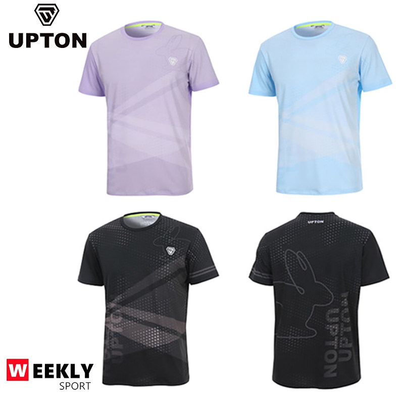 韩国UPTON2023新品羽毛球服男女情侣款运动短袖速干吸汗T恤兔年