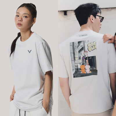 2025秋冬新品VICTOR威克多韩国胜利羽毛球服男女同款运动短袖T恤