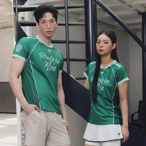 2025秋冬新品VICTOR威克多韩国胜利羽毛球服男女吸汗短袖速干T恤
