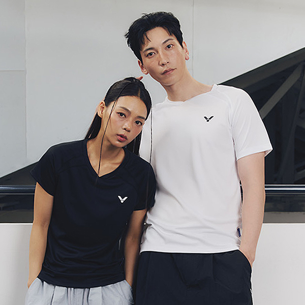 2025秋冬新品VICTOR威克多韩国胜利羽毛球服男女吸汗短袖速干T恤