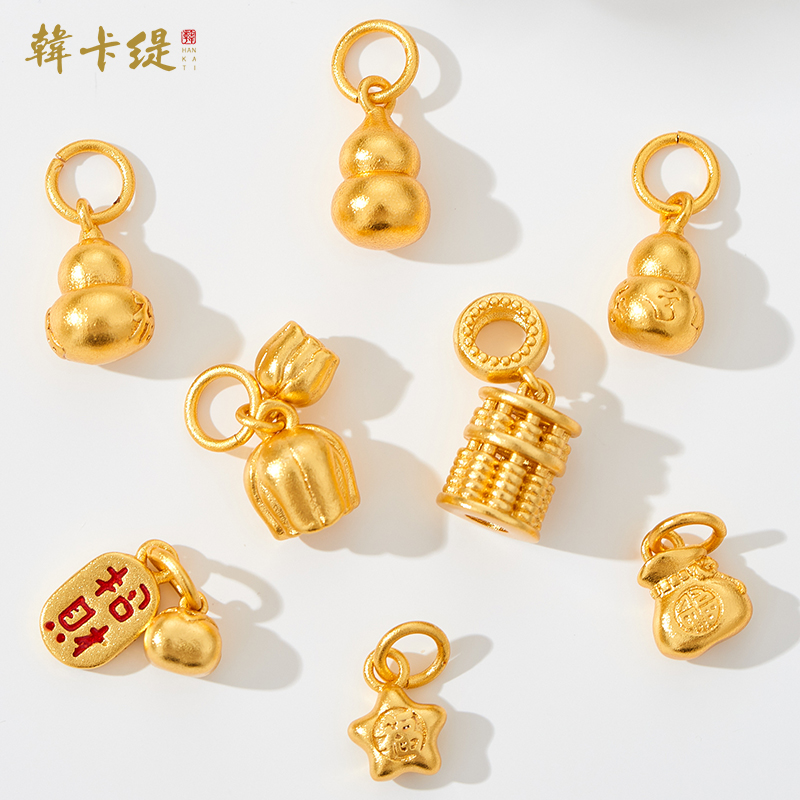 韩卡缇古法沙金久不掉色吊坠吊饰