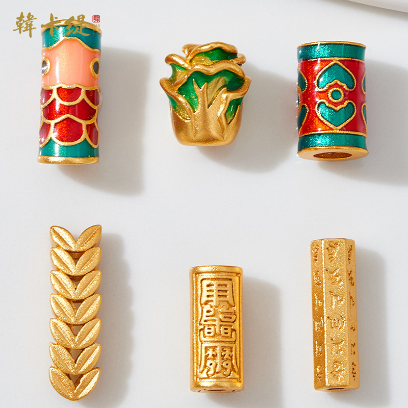 韩卡缇古法沙金久不掉色隔珠