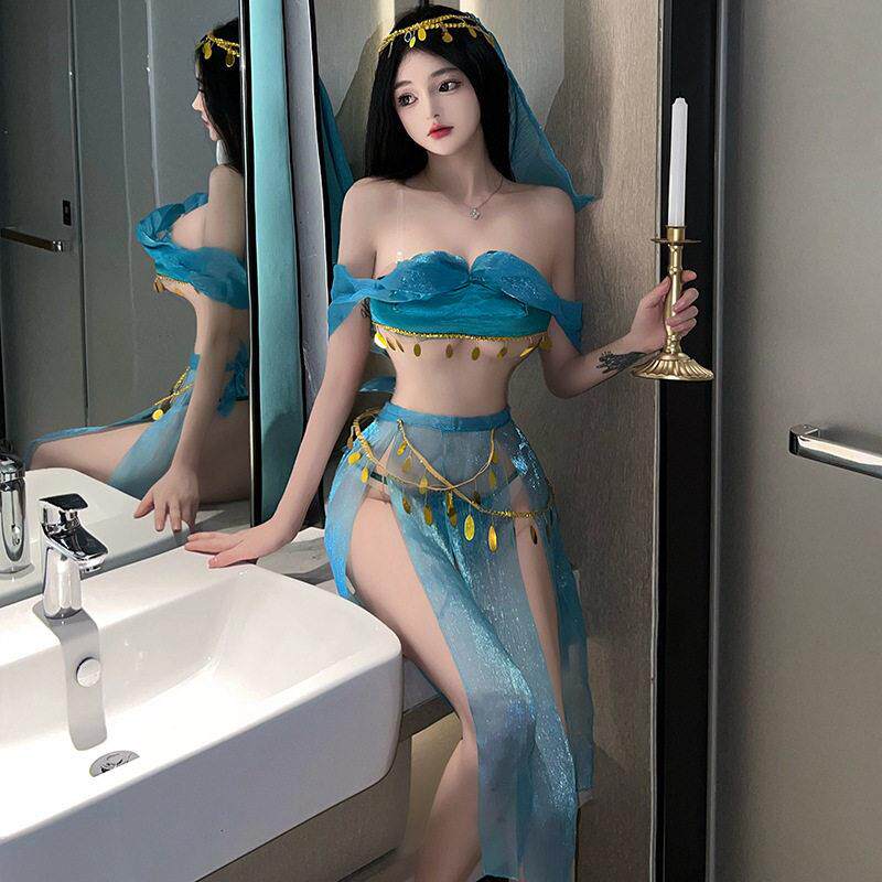 性感情趣汉服女国潮服敦煌飞天西域风情舞姬套装古风制服诱惑内衣