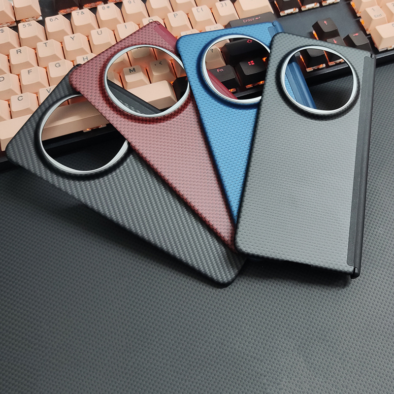OPPOFindN5手机壳折叠屏新款磁吸铰链中轴全包防摔格纹碳纤维保护套磨砂超薄商务外壳高级感ins风潮牌男女款