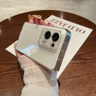 适用于oppofindn2手机壳超薄oppo折叠屏find n保护套透明简约镜头全包oppon2后外壳防摔