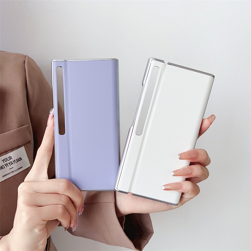 适用华为mateXS2手机壳时尚个性高端保护套mateXS2典藏版折叠屏全包防摔高级感莫兰迪皮纹简约创意奢华新款潮