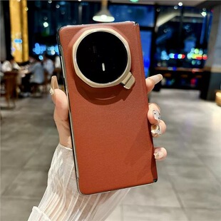 超薄 全包防摔外套新款 适用于荣耀魔术MagicV5折叠屏原装 手机壳中轴磁吸铰链保护V5镜头支架支撑素皮原厂正品