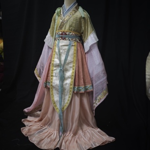 玺儿制作汉服  魏晋 荷叶半袖  避膝 广袖 神仙  桃夭