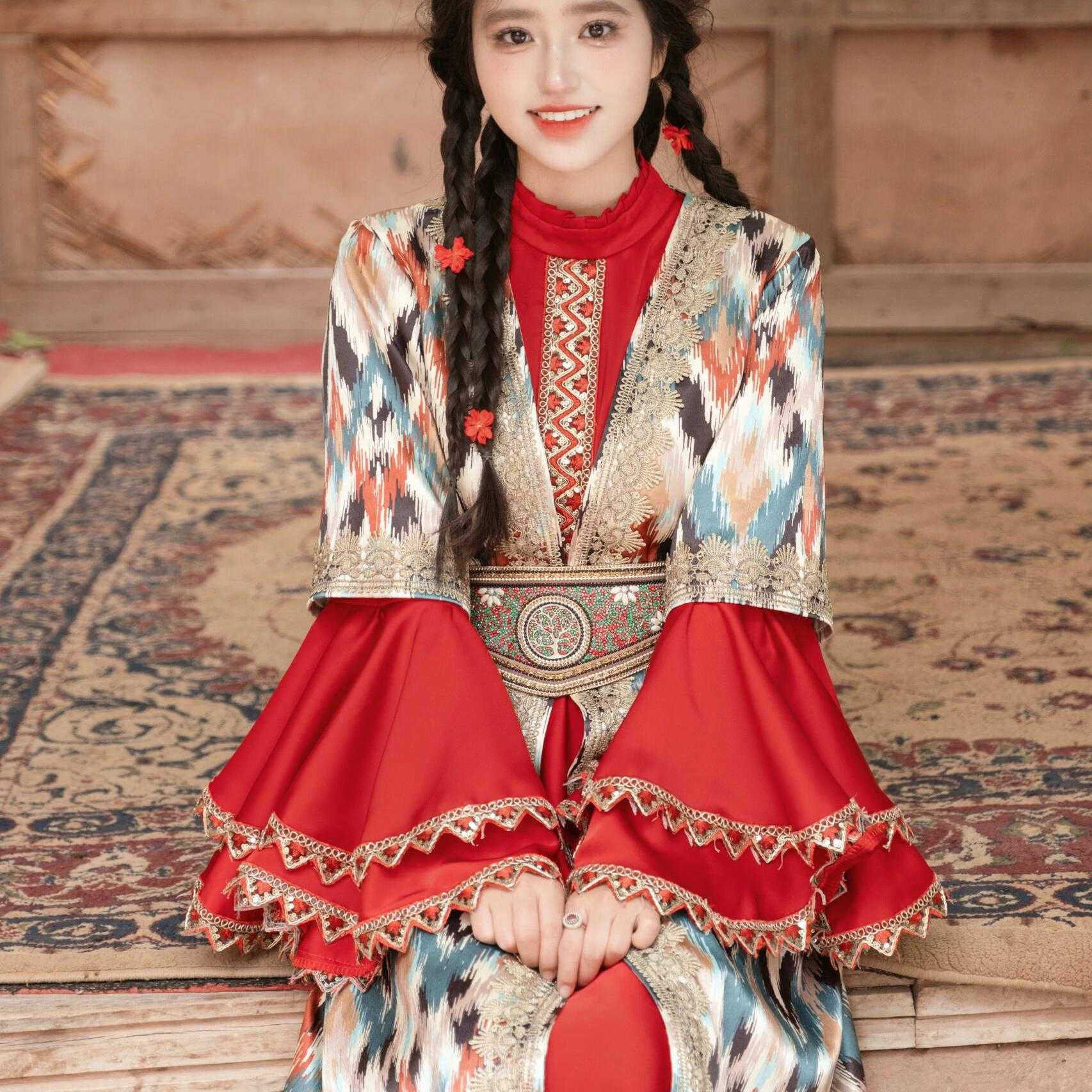 新款新疆维族公主旅拍写真女套装