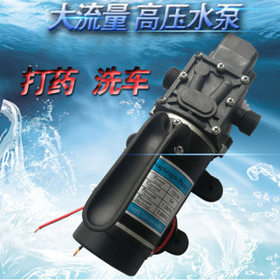 12V24V120W电动隔膜泵大流量大压力直流水泵农用喷雾洗车自吸打压