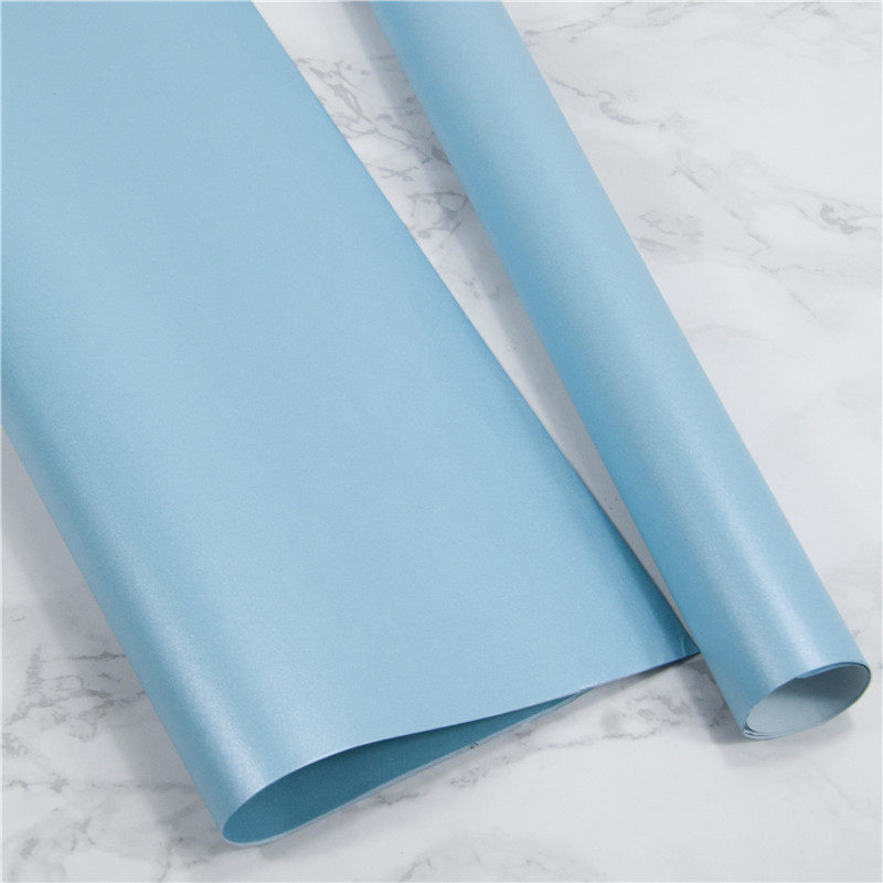 설날 설날 발렌타인 데이 생일 선물 선물 상자 단색 포장지 DIY 수제 진주 빛 종이 꽃 포장지