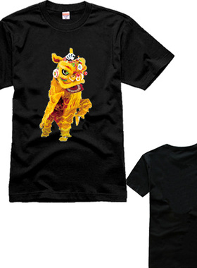 龙狮 舞狮 醒狮 lion dance 表演 演出 队服 彩图 短袖 T恤