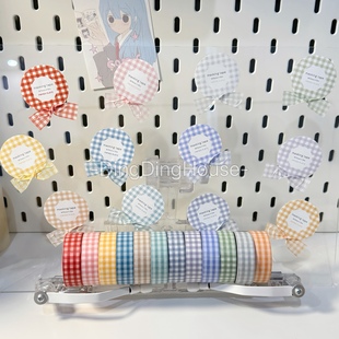 基础格子和纸胶带 platz 格纹打底手账拼贴 日本papier 分装