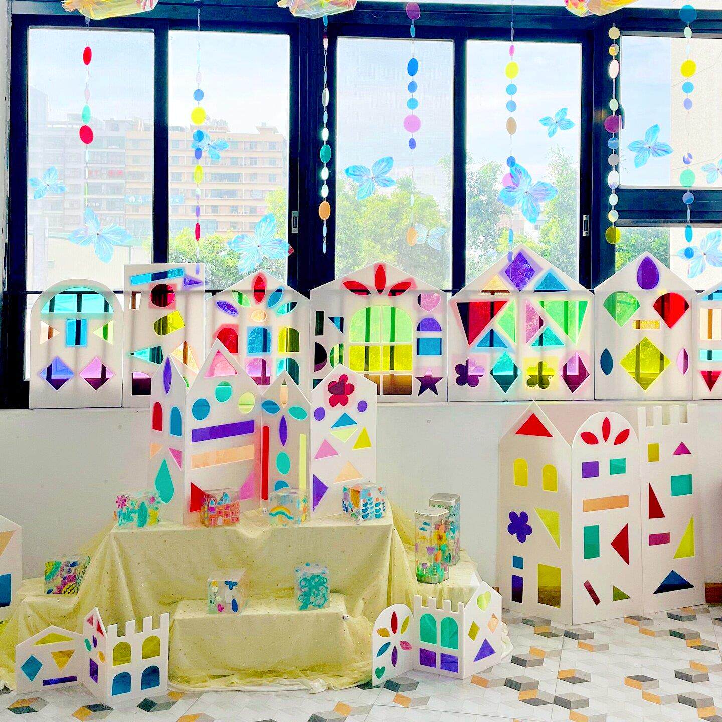 幼儿园美工区域吊饰环创diy手工
