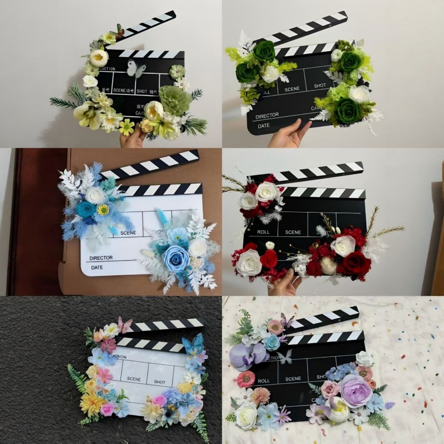 毕业季手工diy拍照道具场记板毕业打板道具学士帽装饰彷真花材料