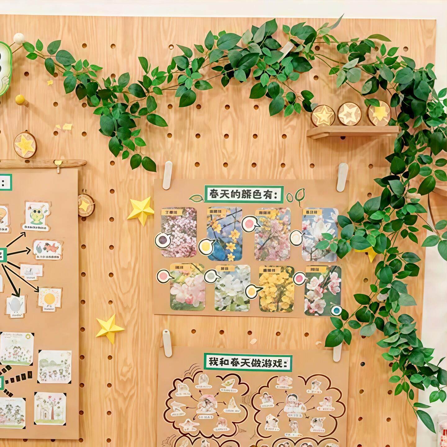 幼儿园黄金葛叶仿真绿色葡萄叶子自然植物主题手工diy环创装饰品