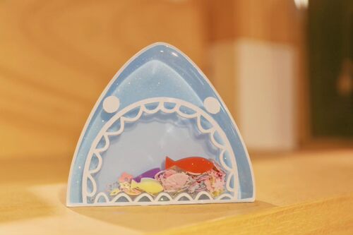 po授权滴胶手作流沙模具鲨鱼