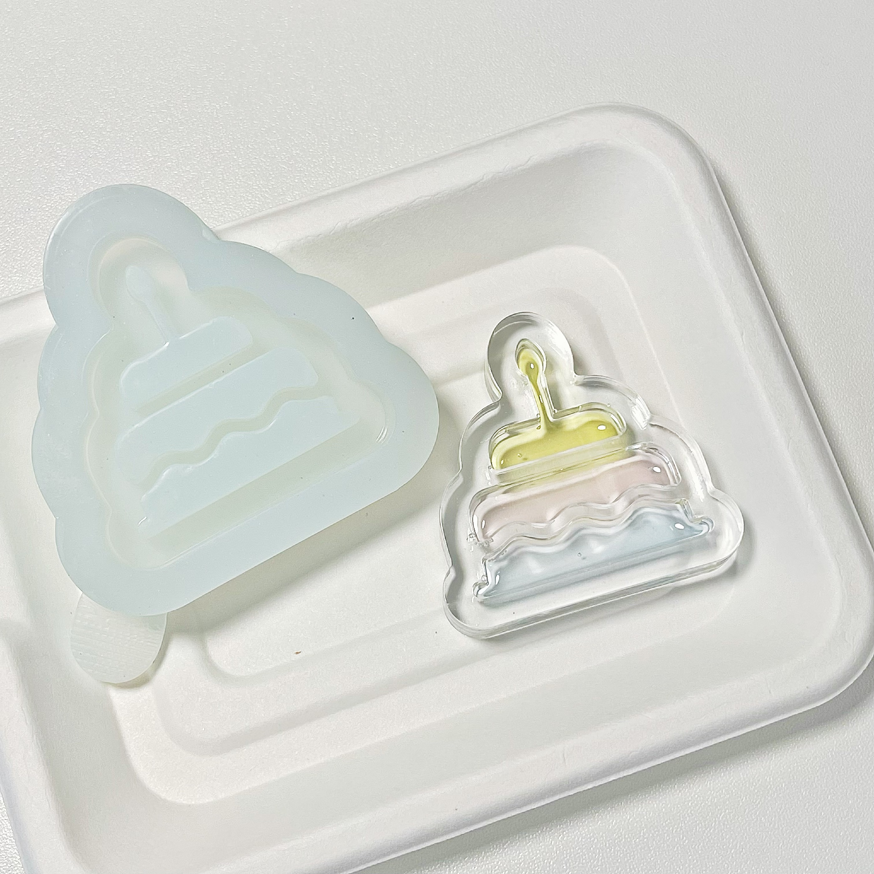 生日蛋糕甜品滴胶流沙模具