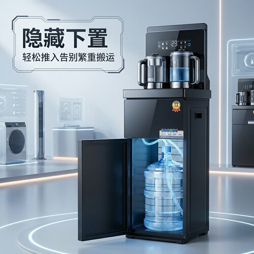 长城下置即热语音茶吧机超薄屏
